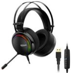 Tronsmart Glary Gaming Headset 7.1 Virtual Surround Sound Stereo Sound with Colorful LED Lighting USB Interface Mic for PC Laptop