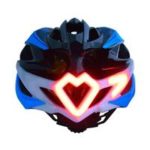Intelligent RC Steering Light Warning Bicycle And Scooter Helmet LED Light-emitting Smart Riding Helmet – Blue