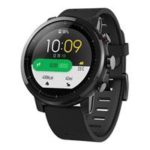 Xiaomi HUAMI AMAZFIT Stratos 3 Smart Sports Watch 1.34 Inch Screen 5ATM GPS Firstbeat Swimming Mode WOS 2.0 Support Strava With Silicone Strap English Version – Black