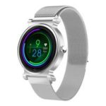 Makibes R20 Smartwatch 1.3 Inch LCD Colorful Screen Bluetooth 4.1 Heart Rate Monitor IP67 Fitness Tracker Metal Strap – White