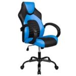 Merax SA-R-23BL Office High Back Gaming Chair PU Leather Rotating Lift Chair – Blue