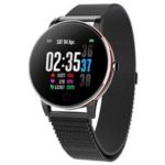 New 
                        
                            Makibes Y9 Smart Watch 1.3 Inch Real-time Heart Rate Blood Oxygen Blood Pressure Monitor Metal Strap – Black