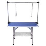 New 
                        
                            BTM Large Dog Grooming Table H-Type Adjustable Portable With Arm Noose – Blue