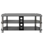 New 
                        
                            Tempered Glass TV Stand For 32-60 Inch HD Plasma LCD/LED/3D TV – Black