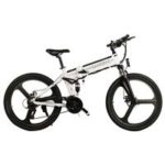 New 
                        
                            Samebike LO26 Smart Folding Electric Moped Bike 350W Motor 10Ah Battery Max 35km/h 26 Inch Tire – White