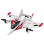 New 
                        
                            JJRC M02 2.4G 6CH Brushless EPO 450mm Wingspan 3D/6G Mode Switchable VTOL FPV Flying Wing RC Airplane RTF – Red