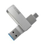 New 
                        
                            Jesis M1 32GB Metal USB Flash Drive 360 Degree Rotation Design Dual Interface – Silver