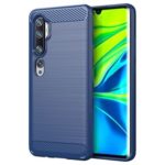 New 
                        
                            Makibes Carbon Fiber Texture Anti-fall Soft TPU Phone Case For Xiaomi CC9 Pro / Xiaomi Mi Note 10 – Blue