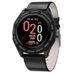 New 
                        
                            Makibes V18 Smartwatch Blood Pressure Monitor 1.08 Inch IPS Screen IP67 Water Resistant Heart Rate Sleep Tracker Leather Strap – Black