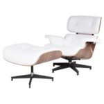 New 
                        
                            Makibes TY314Lounge Chair With Pedal Seat Adjustable Rotatable Leather Chair For Office Home – White