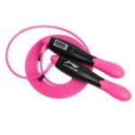 New 
                        
                            LI-NING Counting Electronic Skipping Rope 2.8m Length Adjustable HD Display Durable Wire Rope Double Button ABS Anti-slip Handle Four Modes – Pink