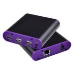 New 
                        
                            Measy CAT872-KVM 200m Optical Fiber Ethernet Extender 1080p 60Hz HD Audio Video Transmitter Receiver EU Plug – Black / Purple