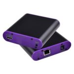 New 
                        
                            Measy CAT872 200m Optical Fiber Ethernet Extender 1080p 60Hz HD Audio Video Transmitter Receiver EU Plug – Black / Purple