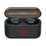 New 
                        
                            Q32 Bluetooth 5.0 True Wireless Earphones HD Binaural Call Used Independently with 1500mAh Charging Case 120 Hours Standby Time IPX5 – Black