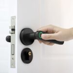 New Exitec H03 Smart Fingerprint Lock Bluetooth APP Control Multi-language Suitable For Left Right Open 35-58mm Door – Black