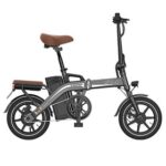New HIMO Z14 Folding Electric Bicycle 250W Brushless Motor Three Modes Maximum Speed 25km/h Up To 80km Range 12AH Lithium Battery Maximum Load 100kg Hidden Inflator Standard Edition – Gray