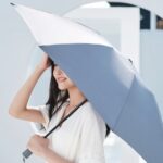 New 90FUN Portable Fully Automatic Reverse Folding Lighting Umbrella Anti-UV UPF50+ Windproof Wind Resistant Umbrella Three Folding From Xiaomi Youpin – Gray