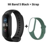 New Xiaomi Mi Band 5 Smart Bracelet Bluetooth 5.0 Sports Fitness Tracker Chinese Version Black + Green Strap