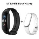 New Xiaomi Mi Band 5 Smart Bracelet Bluetooth 5.0 Sports Fitness Tracker Chinese Version Black + White Strap
