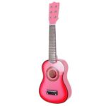 New 21″ Beginners Acoustic Guitar 6 String Practice Music Instruments – Pink
