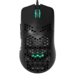 New Ajazz AJ390R Ultralight Optical Wired Mouse RGB light Adjustable PAW3325 Sensor Optical Mouse – Black