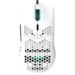 New Ajazz AJ390R Ultralight Optical Wired Mouse RGB light Adjustable PAW3325 Sensor Optical Mouse – White
