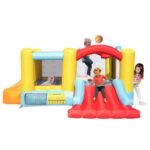New Bounce House Inflatable Jumping Castle with a Basketball Hoop Ball and a Slide