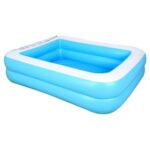 New Kids Inflatable Swimming pool baby Adult Home Paddling pool Thick Wear-resistant 110*88*33cm / 43.31*34.65*12.99 inch Blue White