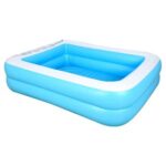 New Kids Inflatable Swimming pool baby Adult Home Paddling pool Thick Wear-resistant 155*108*46cm/61.02*42.52*18.11inch inch Blue White