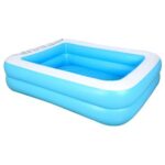 New Kids Inflatable Swimming pool baby Adult Home Paddling pool Thick Wear-resistant 181*141*46cm/71.26*51.51*18.11 inch Blue White