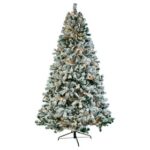 New 7.5 Feet Flame Retardant PVC Bionic Christmas Tree Strong Sturdy Simple Assembly – Green