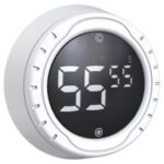 New Baldr B0362S Kitchen Cooking Round Timer LCD Screen With Buzzer – White