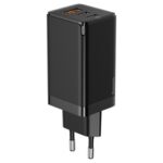 New Baseus GaN2 Pro Quick Charger 2C+U 65W With Fast Charging Cable Type-C to Type-C for iPhone 12 EU Plug -Black