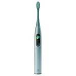 New Xiaomi Oclean X Pro Global Version Smart Sonic Electric Adult Toothbrush IPX7 Waterproof Adjustable Strength Color Touch Screen USB Charging Holder 800mAh Lithium Battery APP Control – Green