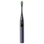 New Xiaomi Oclean X Pro Global Version Smart Sonic Electric Adult Toothbrush IPX7 Waterproof Adjustable Strength Color Touch Screen USB Charging Holder 800mAh Lithium Battery APP Control – Purple