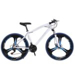 New POLECE Python Shaped Mountain Bike 26 Inch Double Disc Brake Aluminum Alloy 21 Speed Gears – Blue White