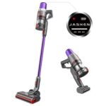 New JASHEN V16 Cordless Vacuum Cleaner, 350W Strong Suction Stick Vacuum Ultra-Quiet Handheld Cordless Vacuum Wall Mounted Dual Charging for Carpet Hardwood Floor Rug Pet Hair – Purple