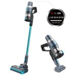 New JASHEN V18 Cordless Vacuum Cleaner, 350W Power Strong Suction 2 LED Powered Brushes Cordless Stick Vacuum, Dual Charging Wall Mount for Carpet Hardwood Floor Rug Pet Hair – Blue
