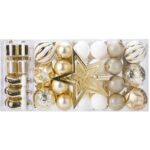 New 88 Pieces Shatterproof New Year Christmas Family Wedding Party Decoration Balls – Gold