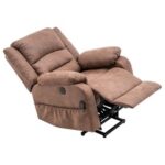 New Electric Lift Cloth Massage Chair Adjustable Angle With Armrests Comfortable Soft and Easy to Clean For Reading Resting Watching TV – Brown