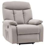 New Electric Lift Cloth Massage Chair Adjustable Angle With Armrests Comfortable Soft and Easy to Clean For Reading Resting Watching TV – Silver