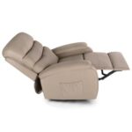 New Electric Lift Linen Multifunction Massage Recliner 5 Modes Waist Heating Comfortable Soft and Easy to Clean For Reading Resting Watching TV – Khaki