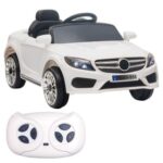New 12V Kids Ride On Car 2.4GHZ Remote Control with LED Lights – White