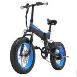 New LANKELEISI X3000 Plus Folding Electric Bike Bicycle 48V 1000W Motor 10.4Ah Battery 26×4.0 Tires Aluminum Alloy Frame Hydraulic Disk Brake Shimano 7 Speed Derailleur Max Speed 46km/h 90KM Mileage Range 3 Riding modes – Black Blue