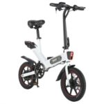 New DOHIKER Y1 Folding Electric Bicycle 36V 350W 14 inch 10Ah Battery 25km/h City Bike LED Headlight IP54 Waterproof – White