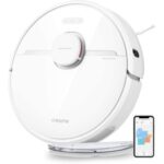 New Dreame D9 Smart Robot Vacuum Cleaner Sweep and Mop 2-in-1 3000Pa Strong Suction LDS Laser Navigation 150 Minutes Running Time 270ml Electric Water Tank SLAM Smart Planning APP Control for Pet Hair, Carpet, Hard Floor EU Version – White