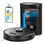 New Proscenic M8 Pro Smart Robot Vacuum Cleaner with Intelligent Dust Collector 2 in 1 Vacuuming and Mopping LDS 8.0 Laser Navigation 2700Pa Suction 5200mAh Battery Google Home Alexa APP Remote Control for Pets Hair, Carpets and Hard Floor – Black