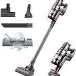 New Proscenic P11 Handheld Cordless Vacuum Cleaner 25Kpa 450W 2 in 1 Vacuuming Mopping ,Touch Screen, Removable & Rechargeable 2500mAh Battery, Lightweight Vacuum for Hard Floor, Carpet, Pet Hair- Gray
