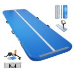 New 13ft Inflatable Gymnastics Air Track Tumbling Mat 4 inches Thickness Air track Mats for Home Use/Training/Cheerleading/Yoga/Water with electircal Pump