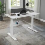 New Home Office Standing Computer Desk Height Adjustable Electric Lifting System – White